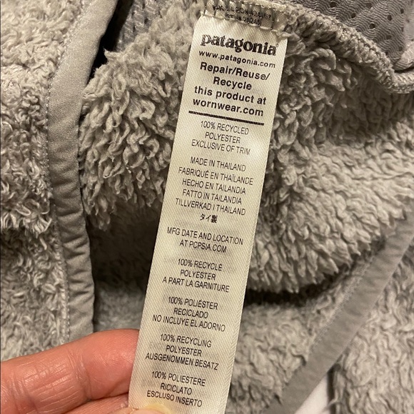 Patagonia Women's Los Gatos Hooded Pullover light grey 1/2 Zip Outdoors Medium - Picture 9 of 11